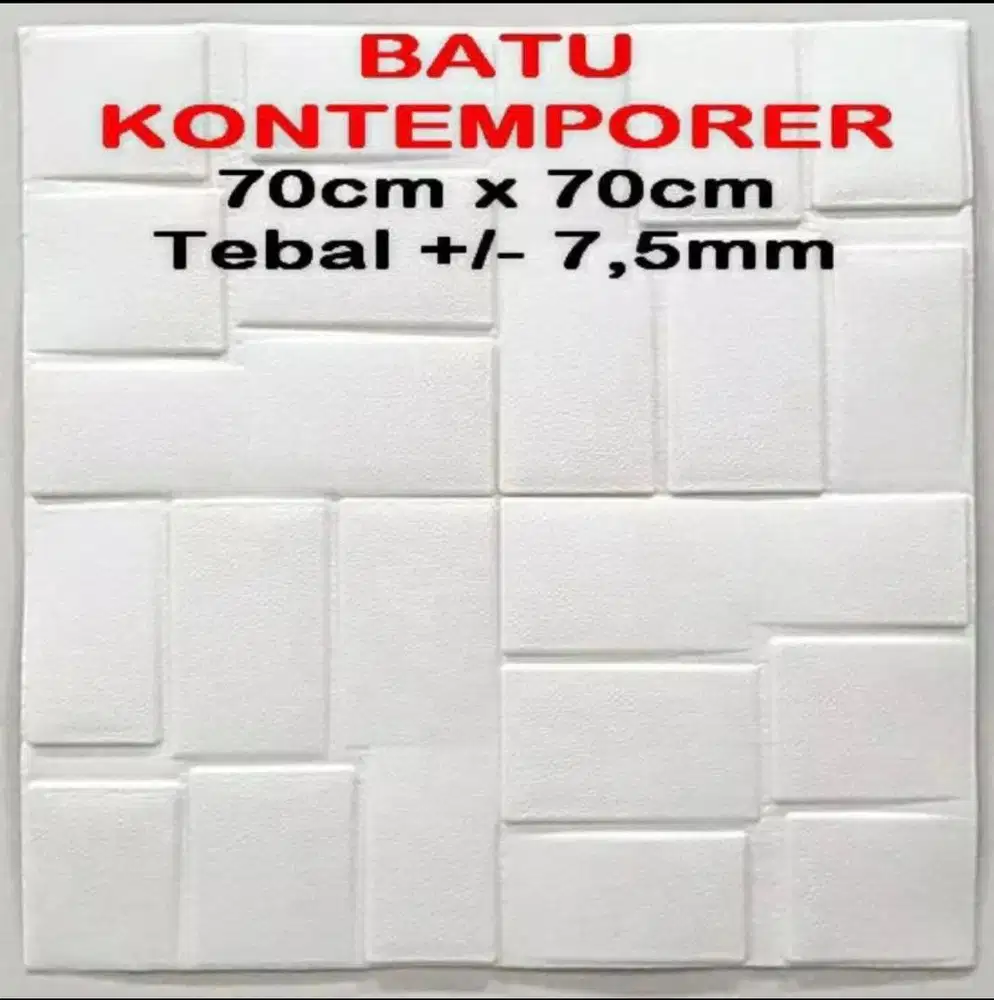 PROMO CUCI GUDANG! Wall Sticker 3D Foam Batik 70 x 70 cm Brick Sticker