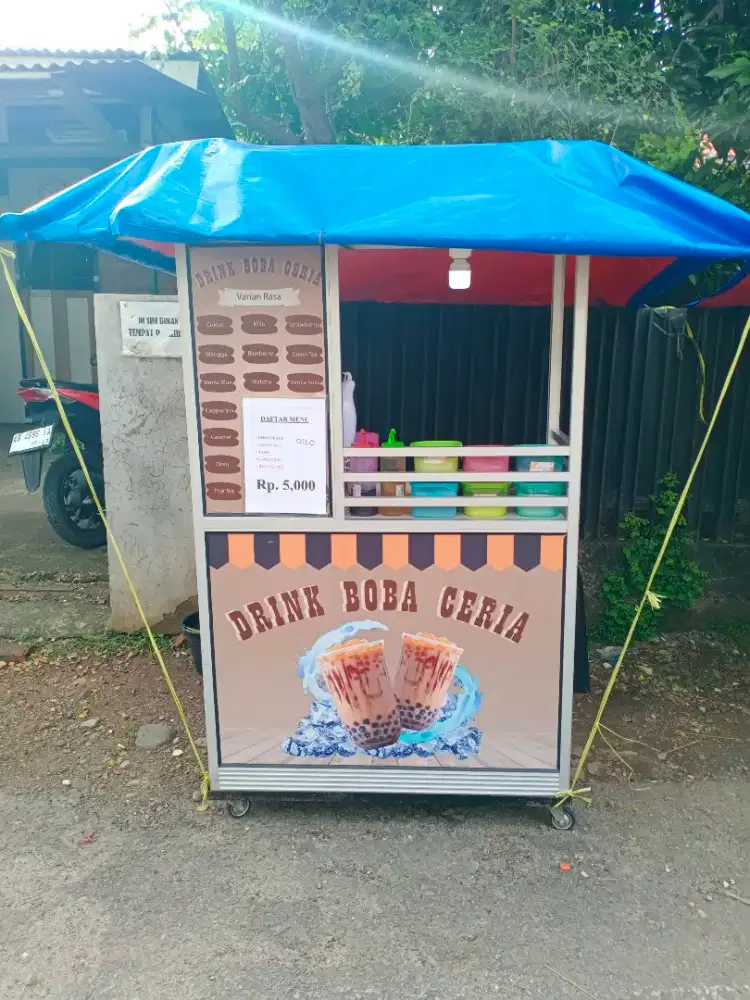 Jual gerobak es boba