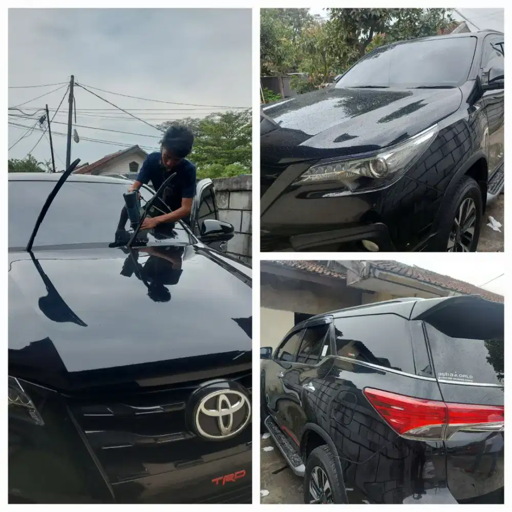 kaca film mobil dan gedung panggilan