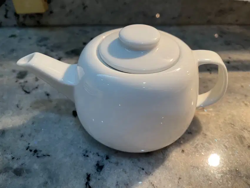 Ceramik Teapot Poci Putih 1pcs