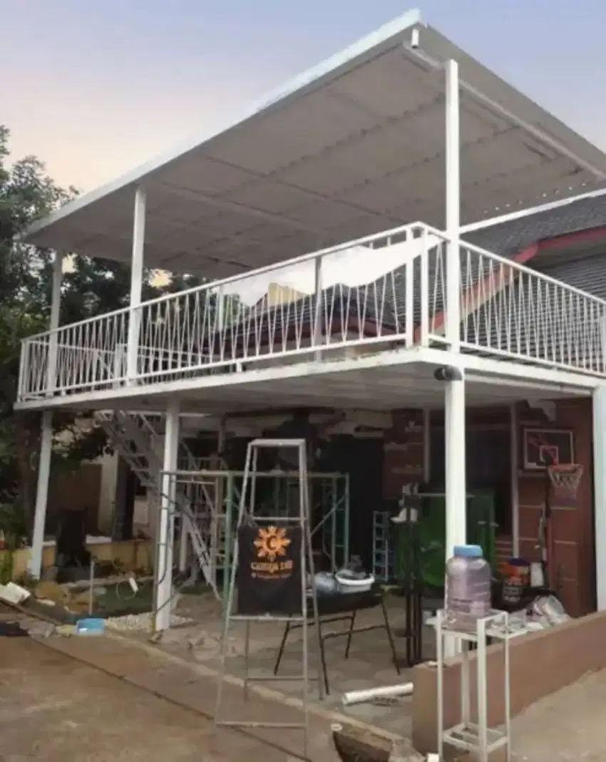 Canopy dak fllat + balkon minimalis 890