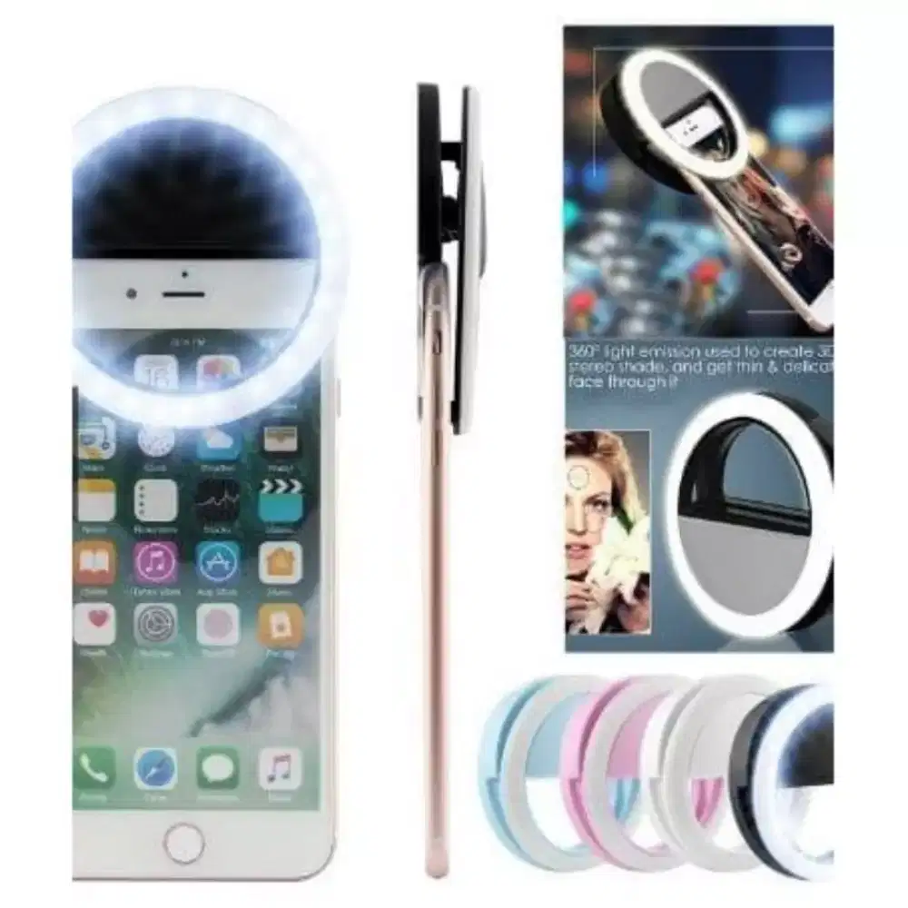 lampu ring selfie charger