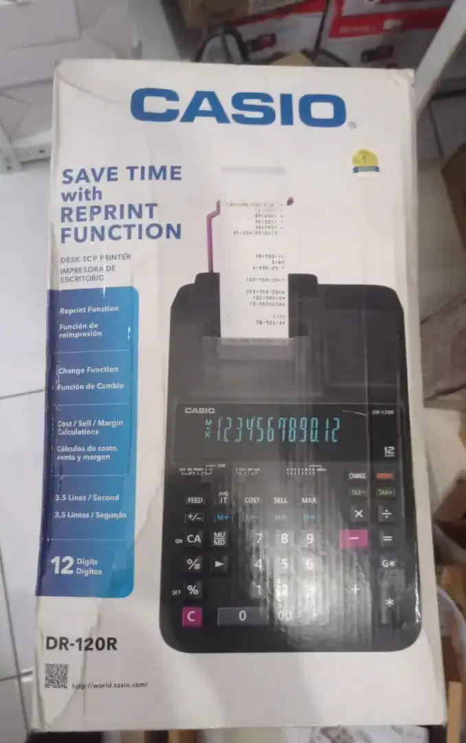 Kalkulator Struk Print Casio Calculator Printer Bon Nota bill