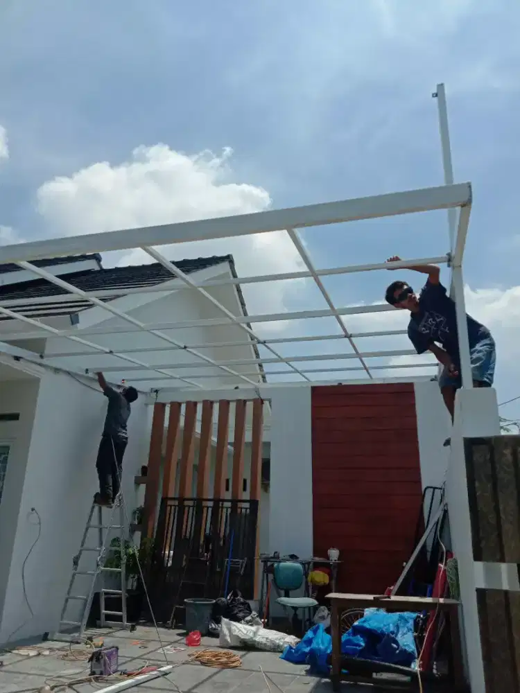 Kanopi besi holo galvanis