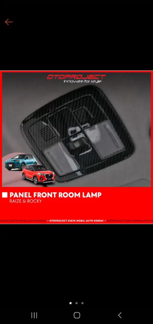 Panel front room lamp toyota raize