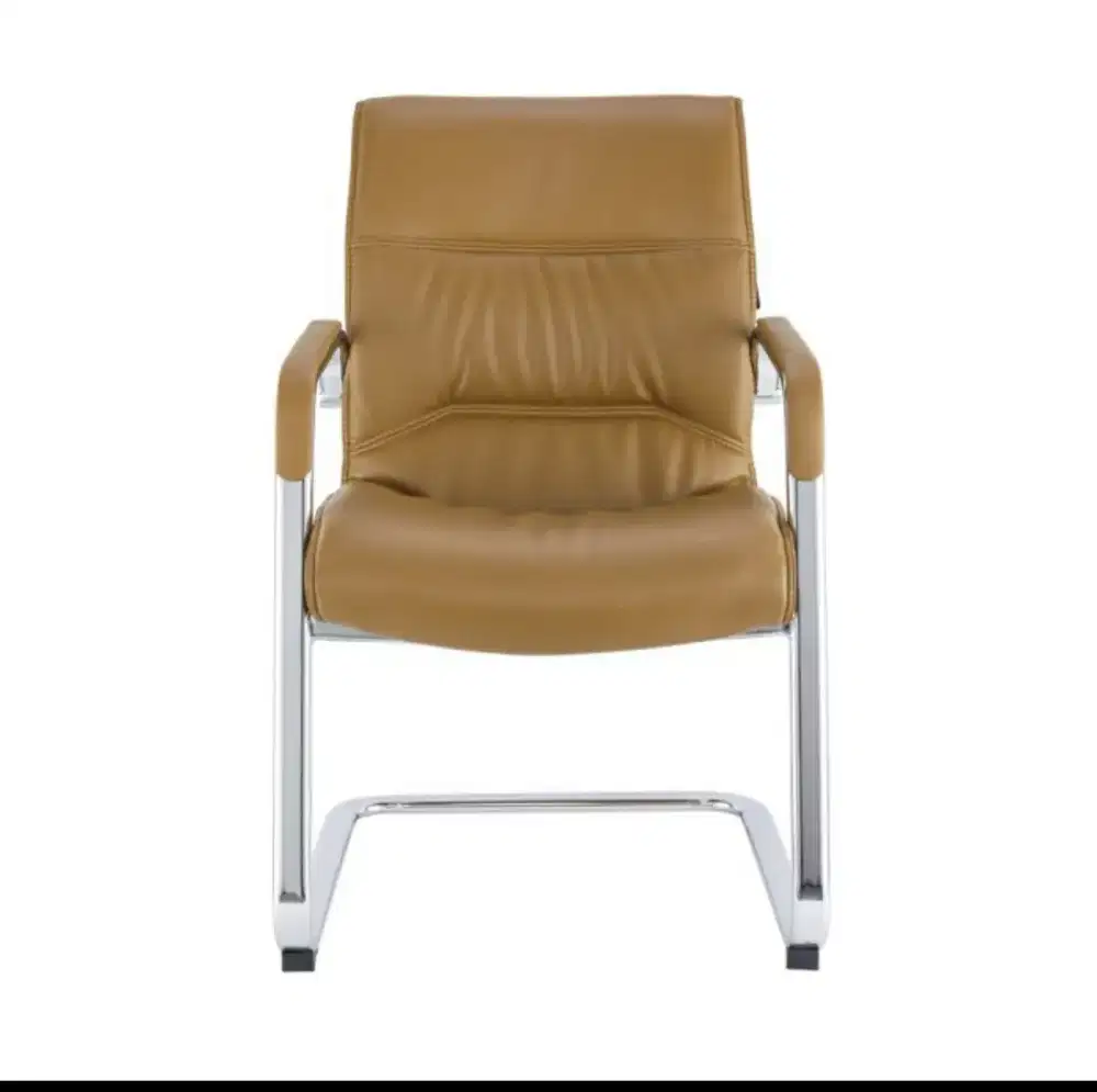 Kursi kantor council coklat bahan kulit sintetis bagus berkualitas