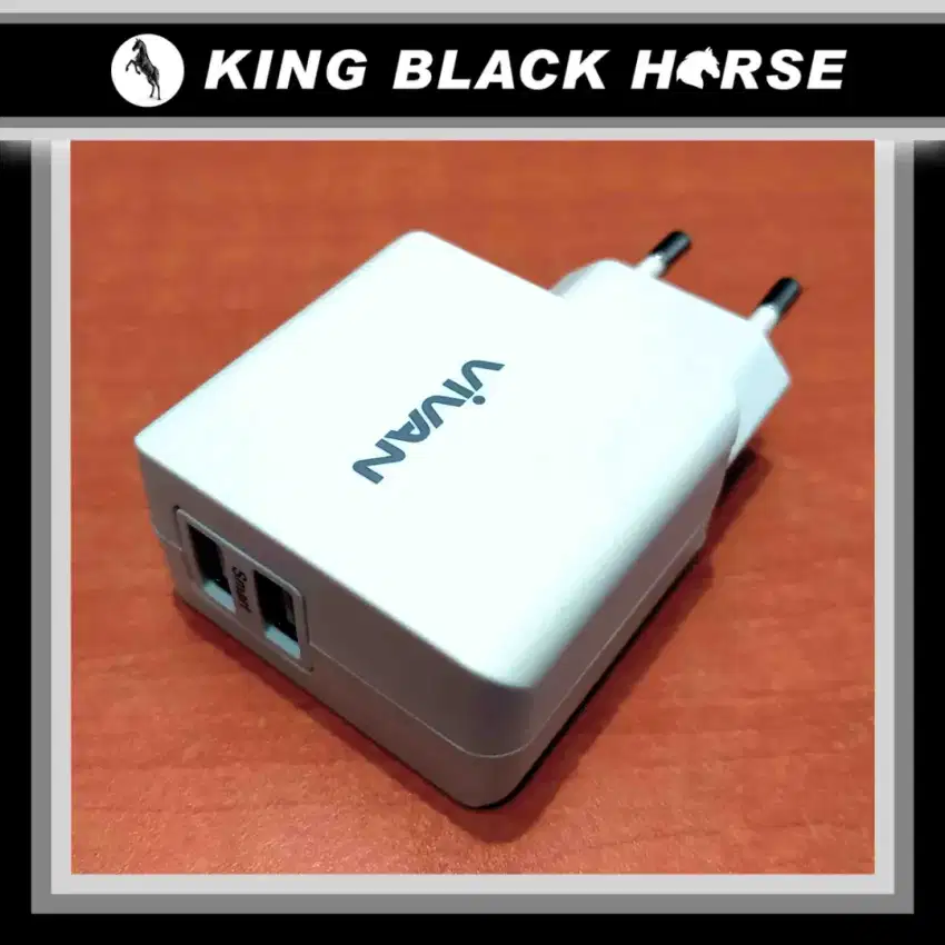 Adaptor Charger Vivan - Dual Usb Adapter Charger 5V 2.4A - BU Cepat
