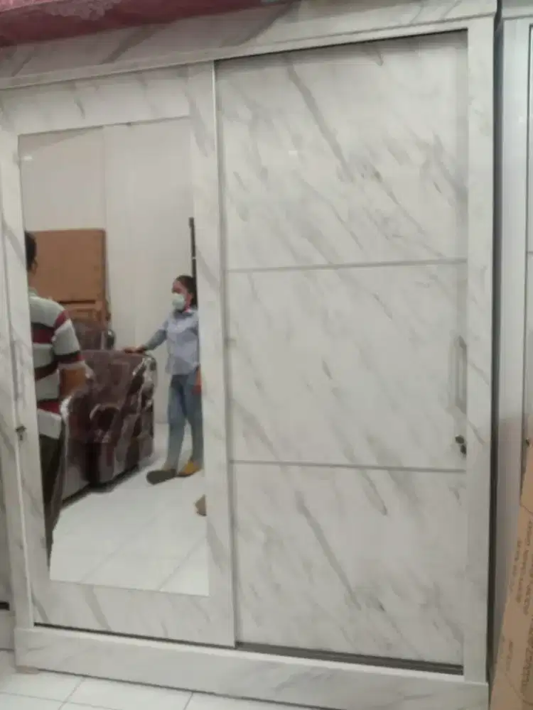 Lemari Pakaian HPL 2 Pintu Sliding / Lemari Baju 2 Pintu Sliding 53