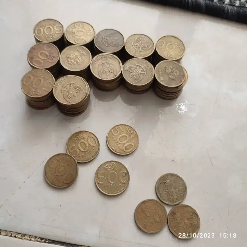 Koin duit coin uang lima ratus kuno antik koleksi kolektor logam