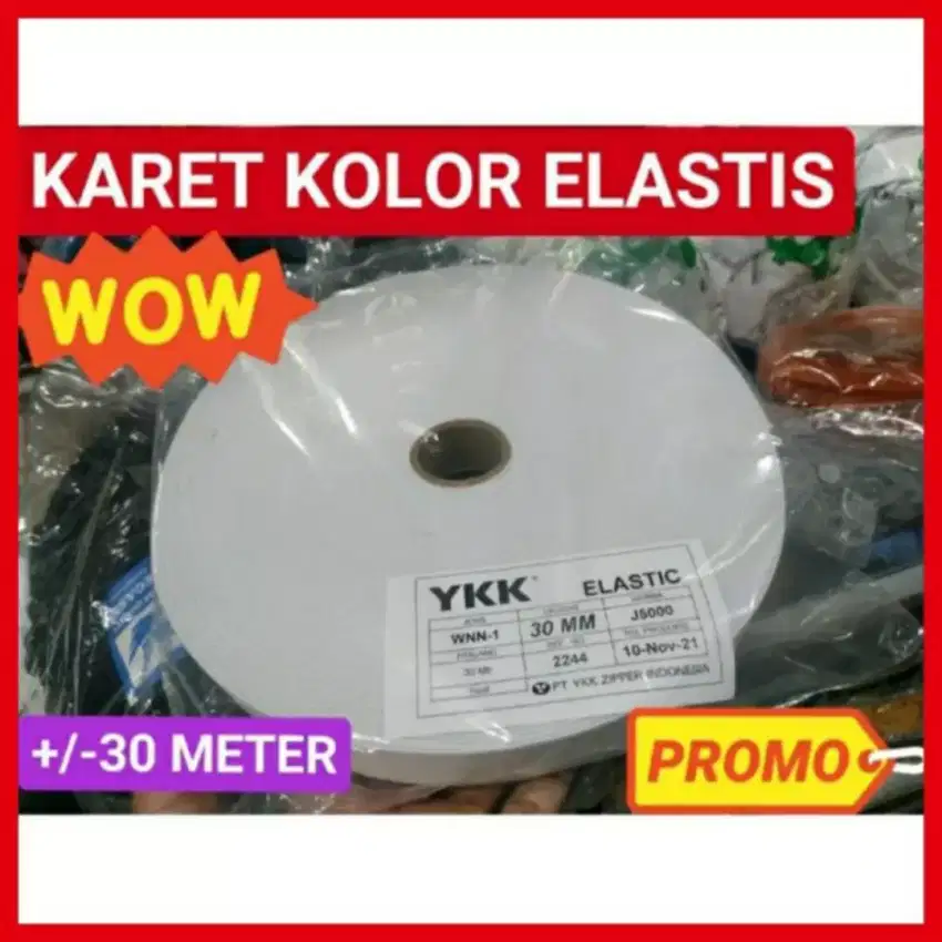 Karet Elastis Kolor YKK 3cm 2cm 2,5cm alat jahit