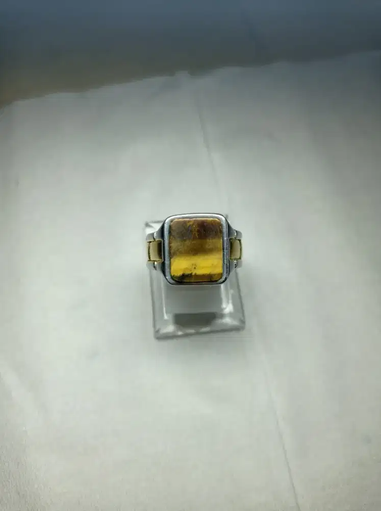 CINCIN BIDURI SEPAH / TIGER'S EYE, ASLI NATURAL SIZE 9
