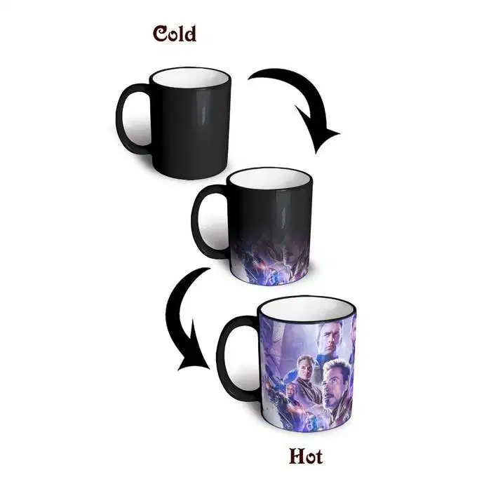 Mug Keramik Hitam berubah warna