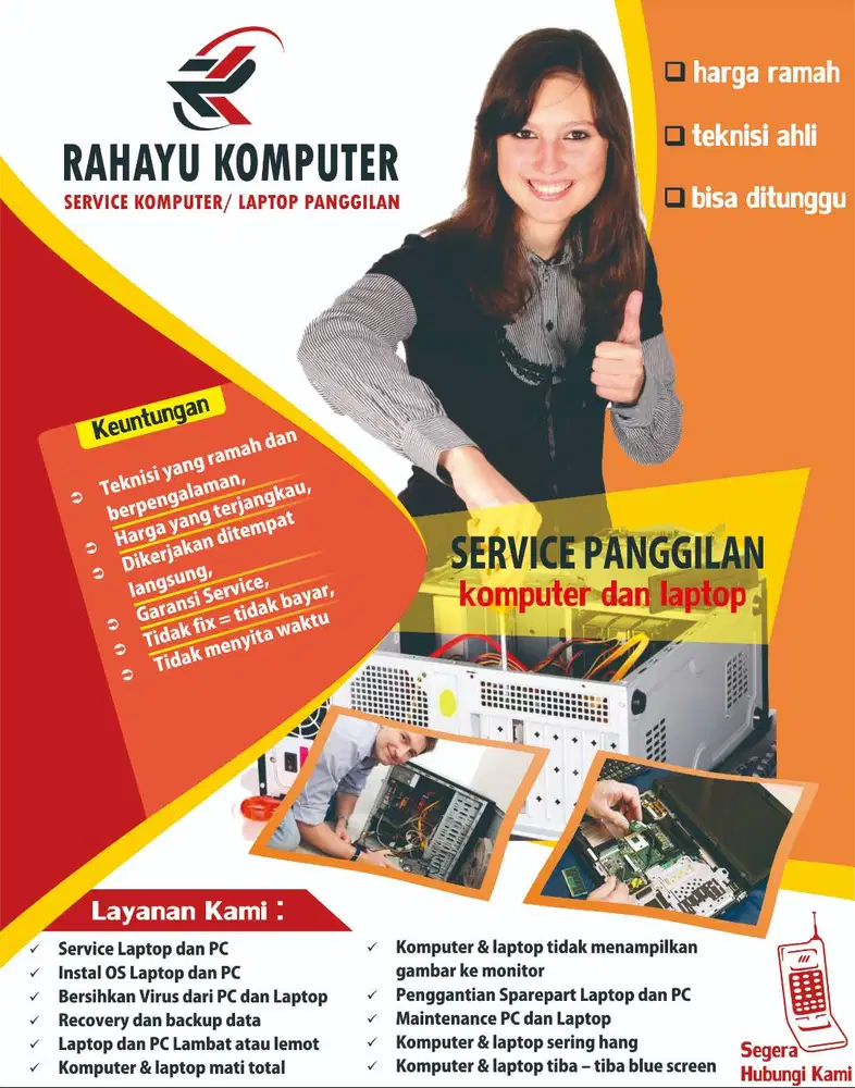 Jasa Service & Maintenance Komputer & Laptop Panggilan