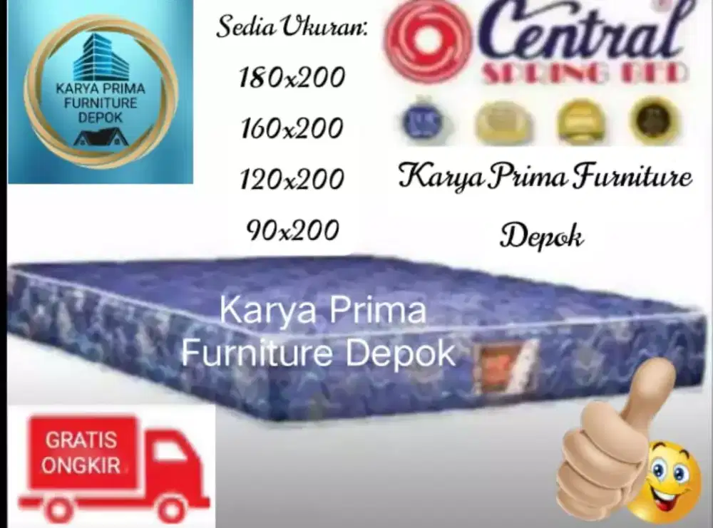 Spring Bed Central 180x200 free ongkir 1.900.000 Bonus Bantal COD
