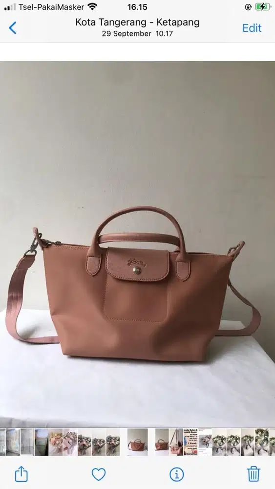 Tas wanita warna pink gold