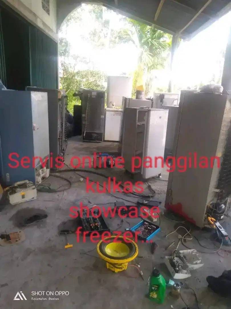 Servis service tukang teknisi kulkas showcase freezer mesin cuci