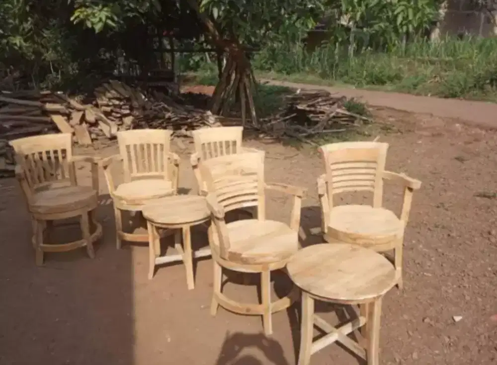 Kursi teras puter jati free ongkir