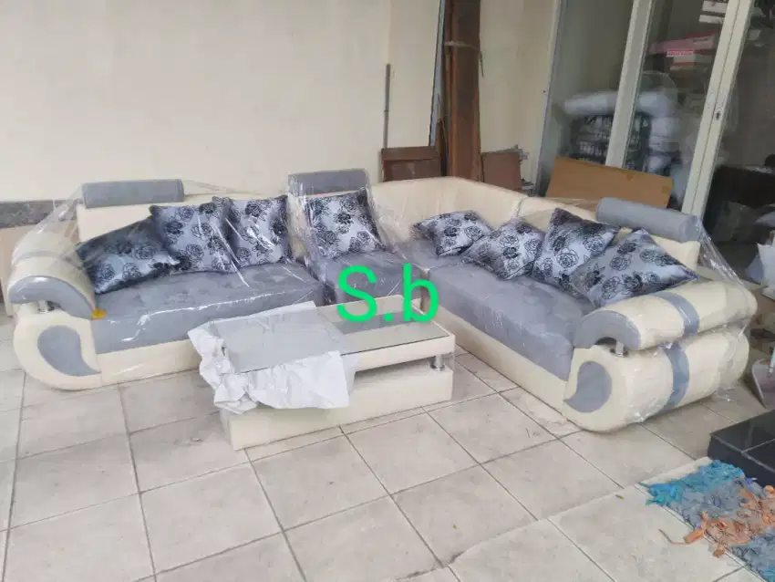 Sofa tamu sudut minimalis kursi tamu