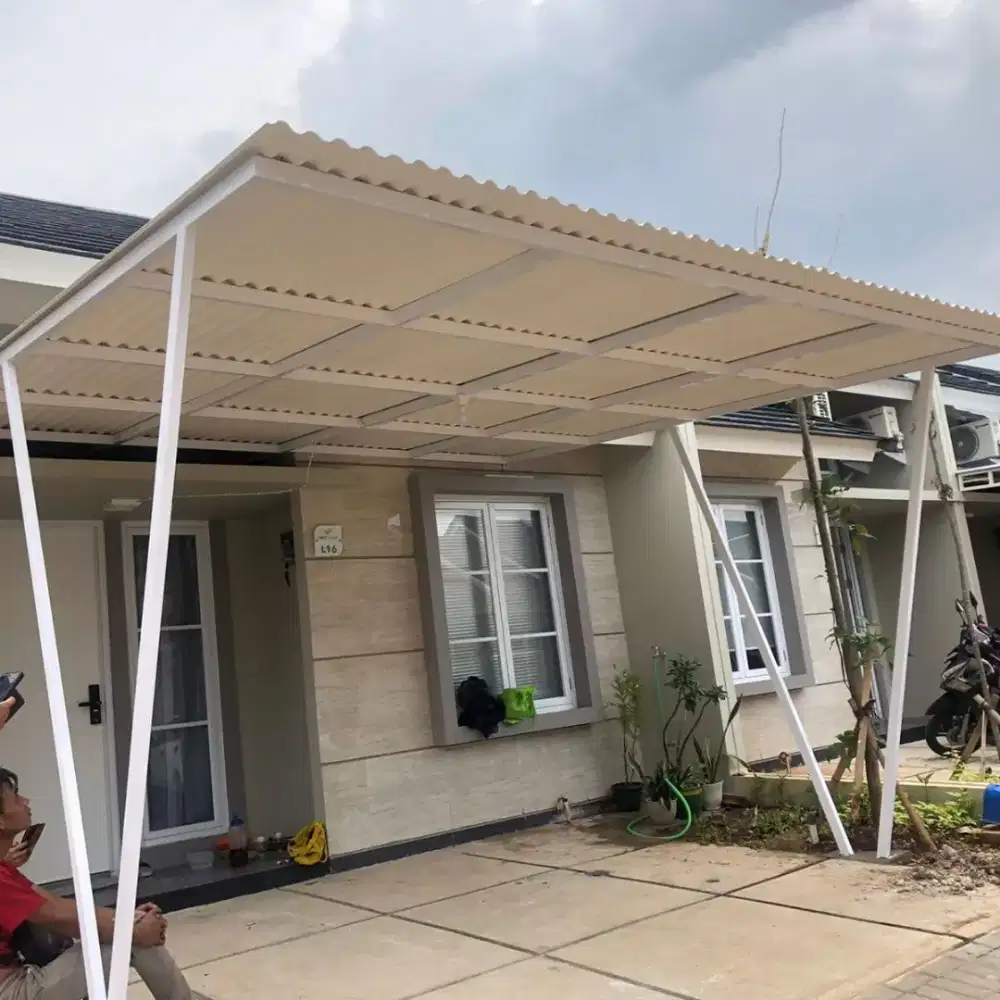 Kanopi Alderon satu layer 350.000 bonus talang air