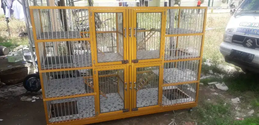 Kandang kucing alumunium 4 kamar