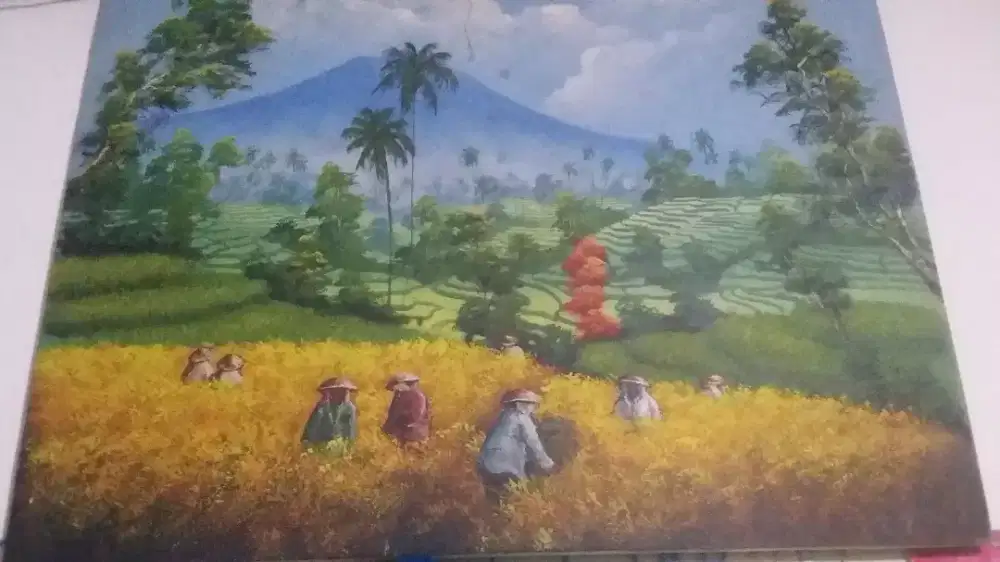 Nego Lukisan Pemandangan Sawah