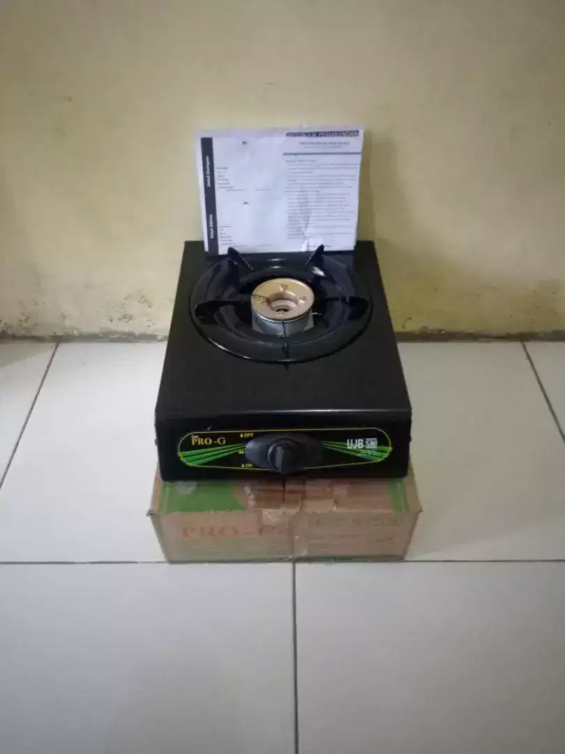 Kompor Pro-G 1tungku komplit selang regulator SNI, bisa Cod/binjai