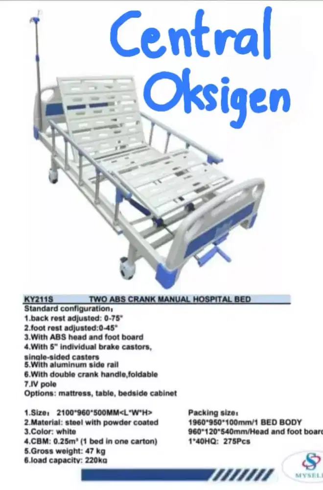Kasur pasien/Bed pasien/ ranjang pasien/ tempat tidur pasien