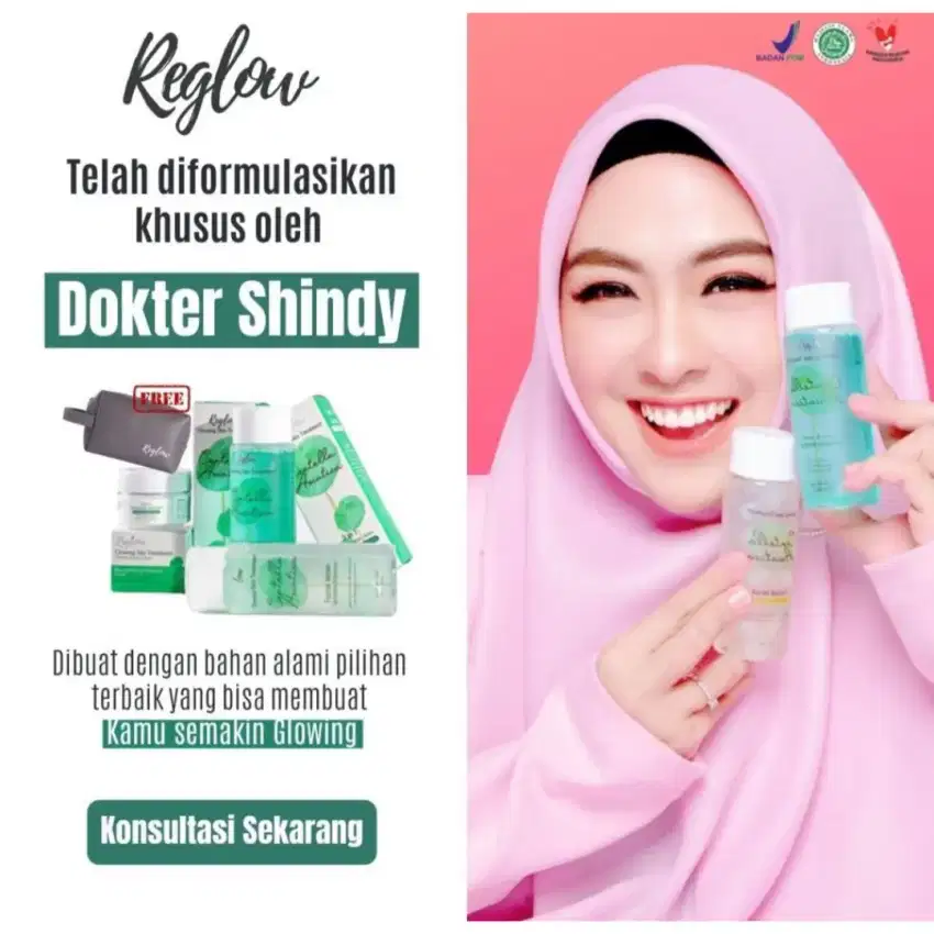 REGLOW SKINCARE DR SHINDY ASLI & HALAL PENCERAH WAJAH ALAMI - MS GLOW