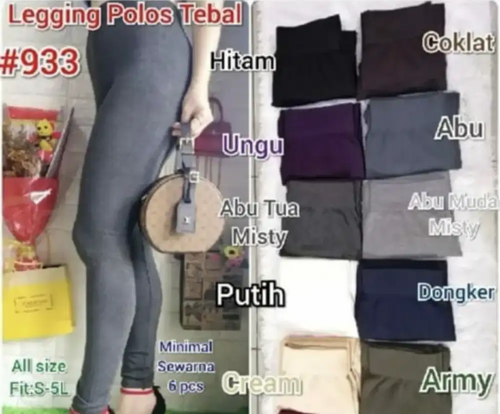 Legging Polos Hitam