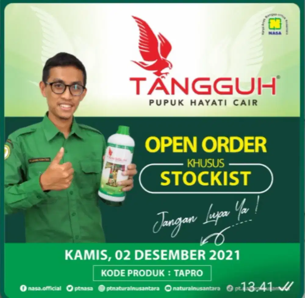 Tangguh Probiotik Kemasan 1ltr Nasa Produk Original Nasa Herbal