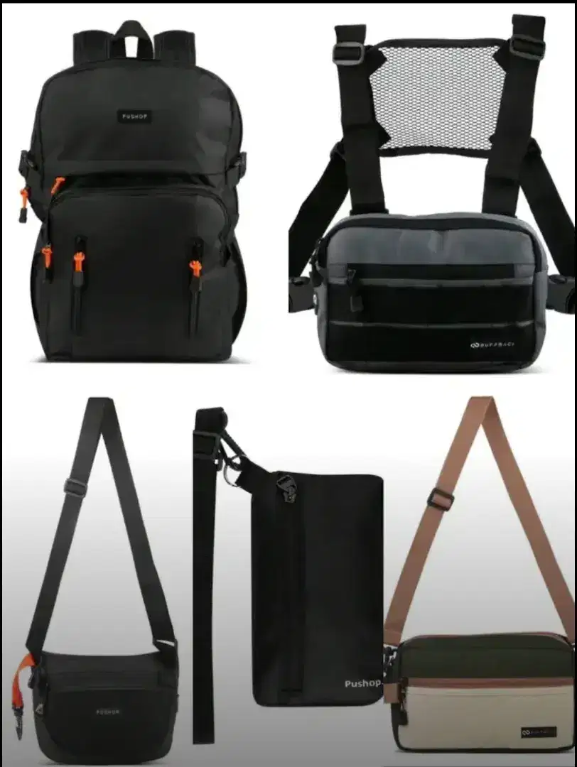 Tas Ransel, Selempang, Hanging Walet, Chest Bag BuffBack&Pushop