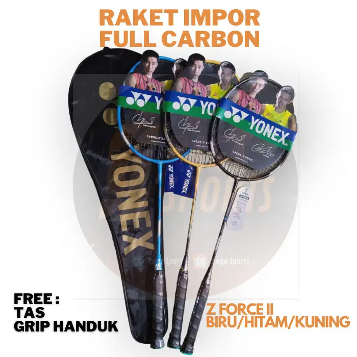 RAKET BADMINTON IMPOR YY Y0NEX RINGAN FREE TAS GRIP SENAR CARBON