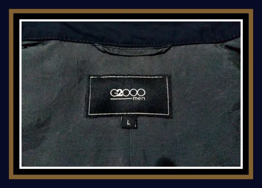 G2000 Men Formal Ringan Anti Air Polyester Blazer Jaket Biru Tua