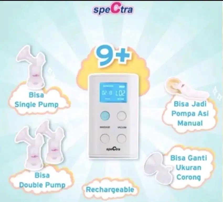 Pompa ASI Elektrik Spectra 9Plus - Electric Breast pump bekas