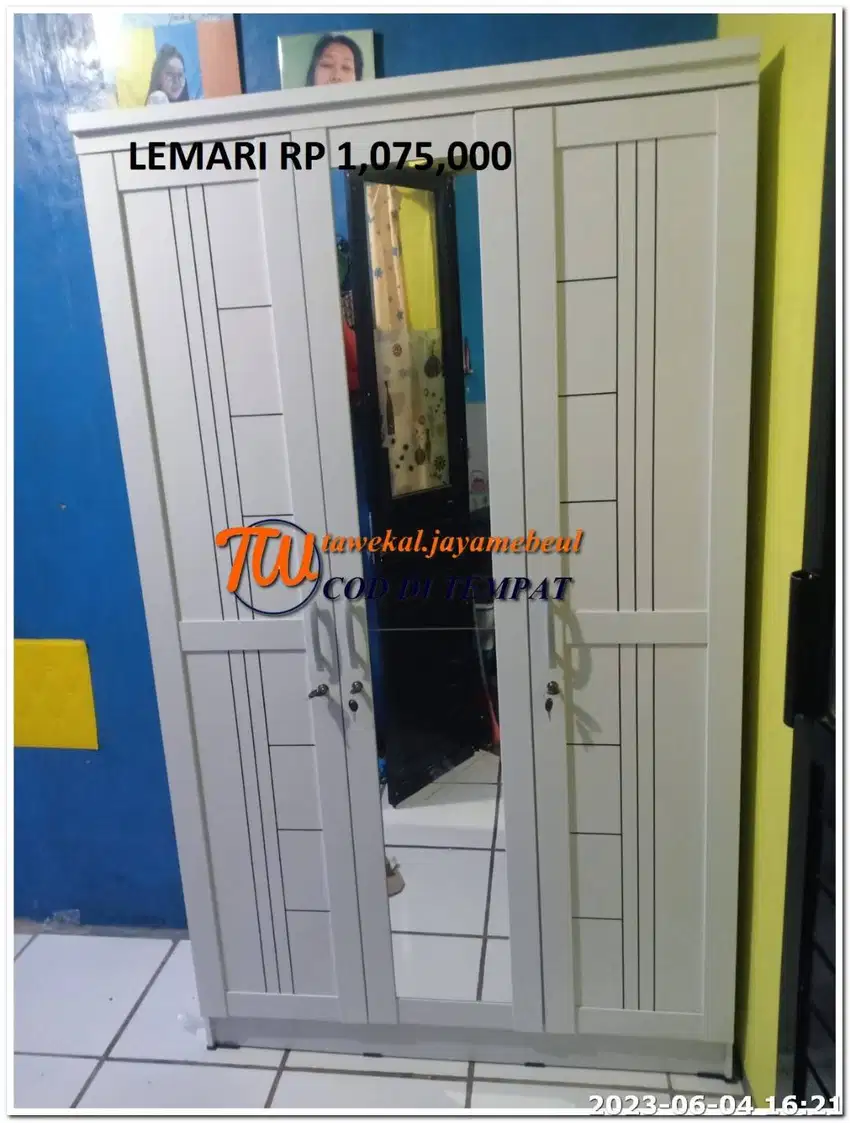 LEMARI PAKAIN MODEL PINTU 3 DAN 2 MINIMALIS LEMARI ANAK LEMARI ASRAMA