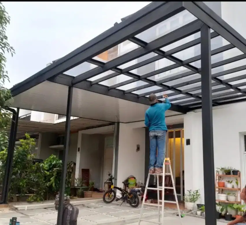 specialist canopy kaca, alderon, sengalum bajaringan, atap upvc dll