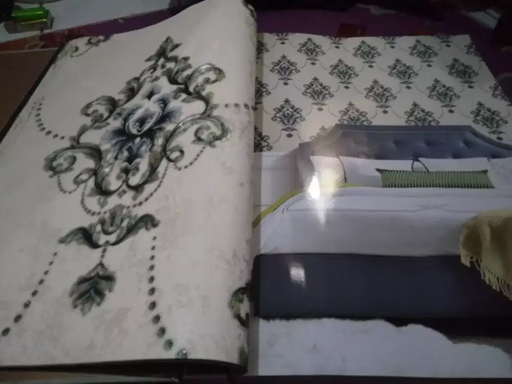 Jual wallpaper korea murah harga 275rb/roll udah plus pasang