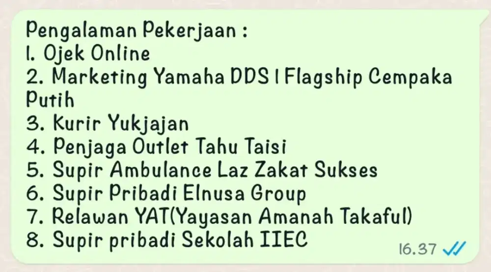 SANGAT MEMBUTUHKAN PEKERJAAN
