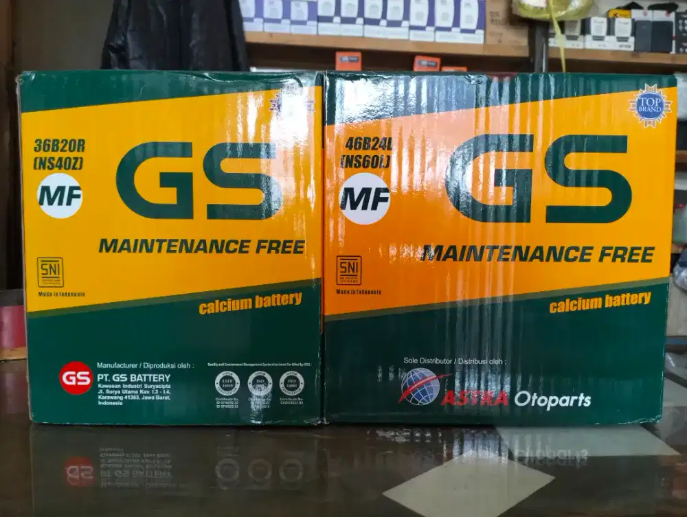 Aki baru original GS ASTRA OTOPARTS (NS 40 - NS 60)