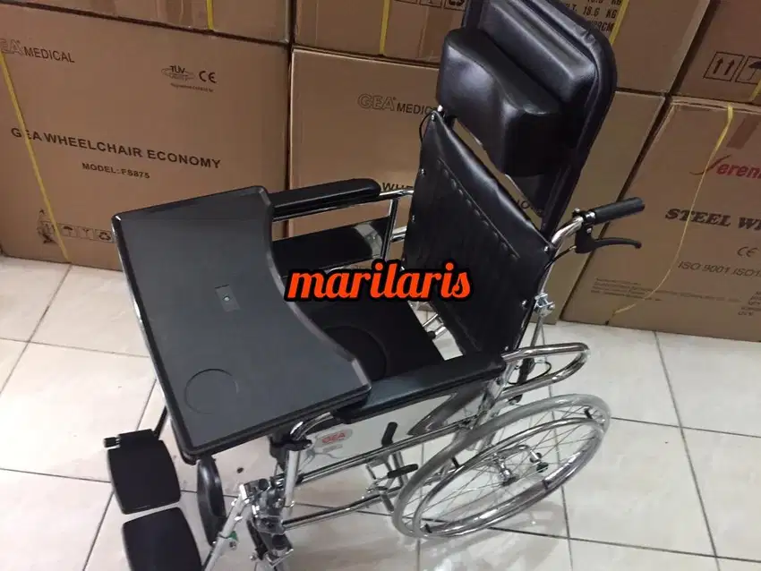 Kursi Roda 4 in 1 Gea FS609 Bisa BAB Bisa Rebahan dan ada Meja (BARU)