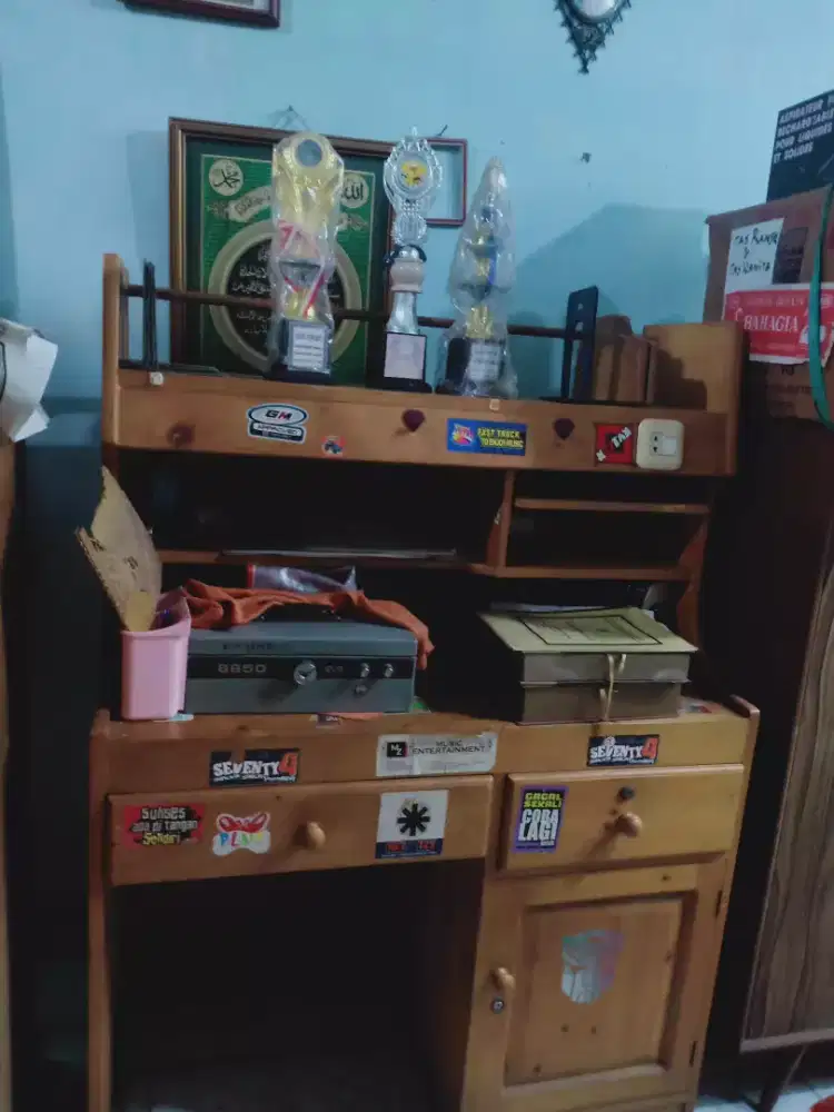 Meja Blajar Anak. Ada Laci utk Tas/Piagam+Stop Kontak Lampu/Laptop