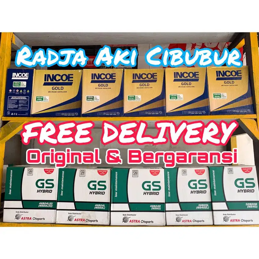 Aki Mobil Ori Bergaransi Free Delivery