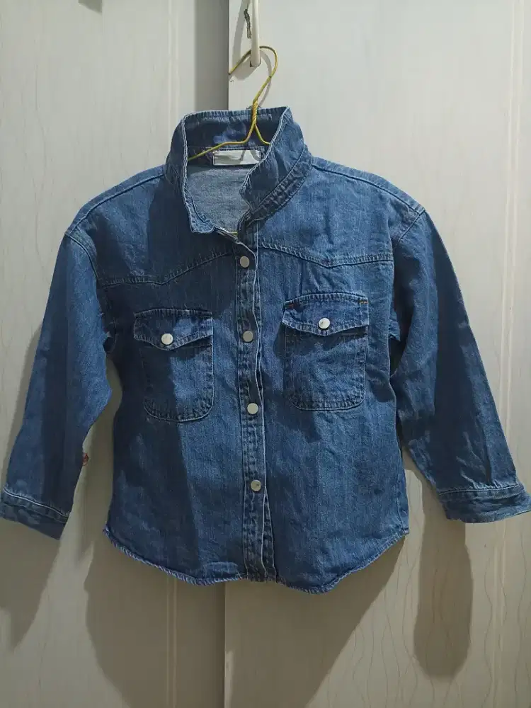 Jaket jeans anak original brand Ccomma J keren sz L usia 4-7thn