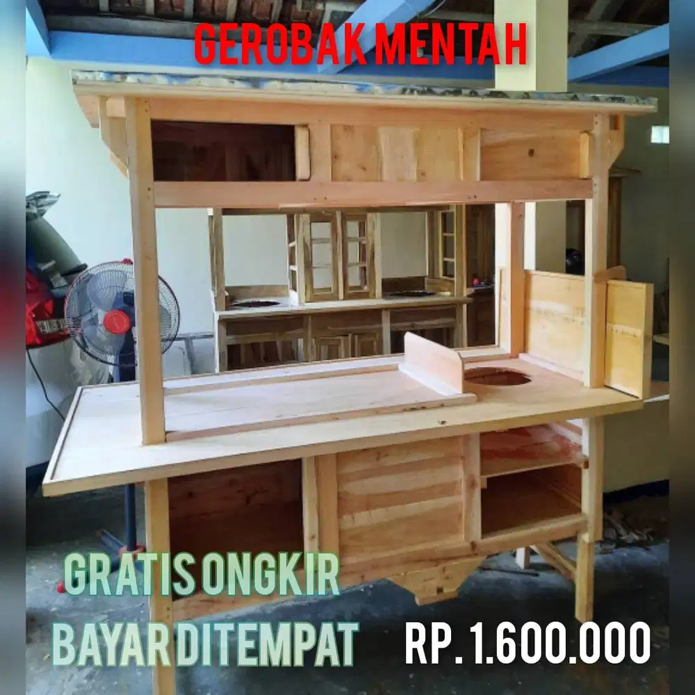 Gerobak Roda Angkringan Free Ongkir Bandung