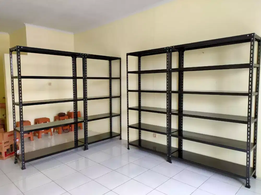 rak besi bagus warna hitam bandung
