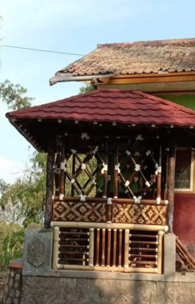 Saung bambu murah ukuran 2x2 harga 6jt