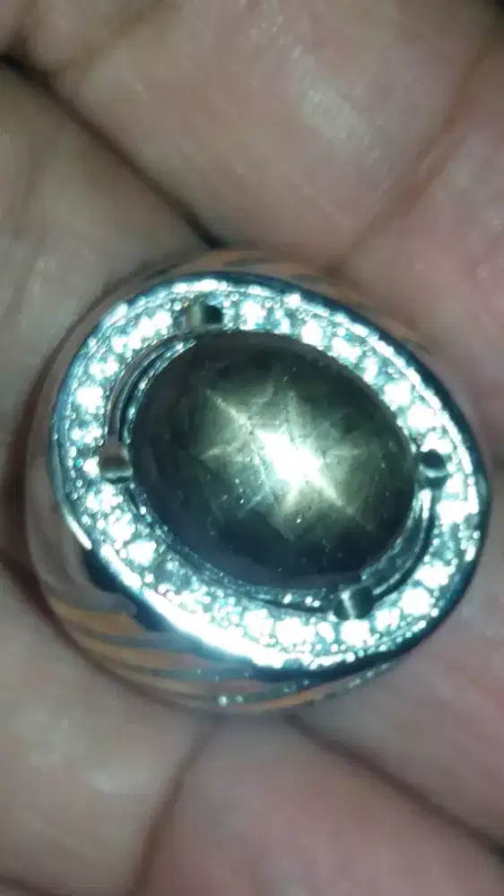 Jual Batu Cincin Black Sapphire Star Good Perfomance