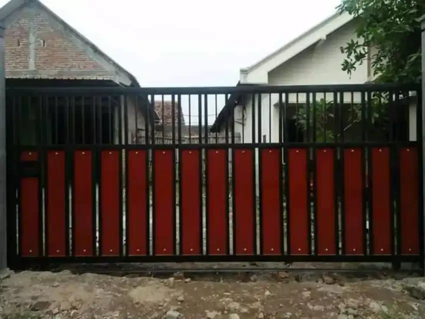 Pintu pager minimalis wotplank GRC