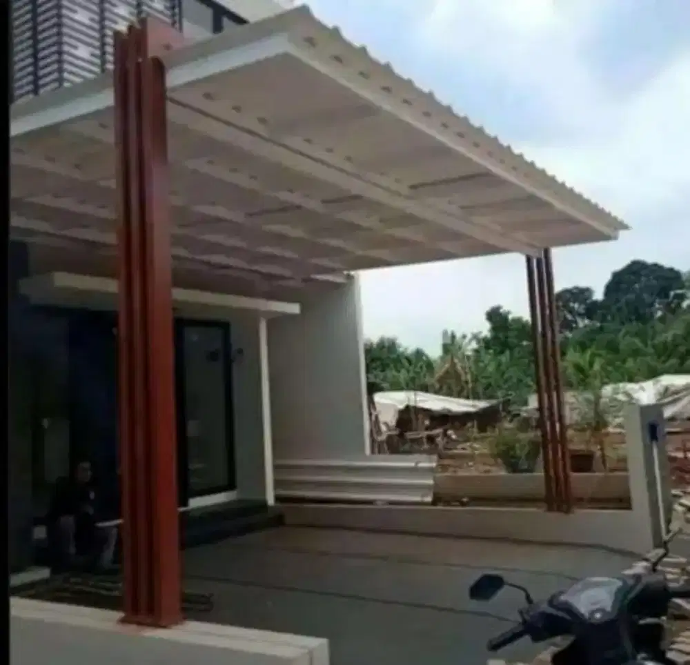 Kanopi besi Atep alderon dabel layar