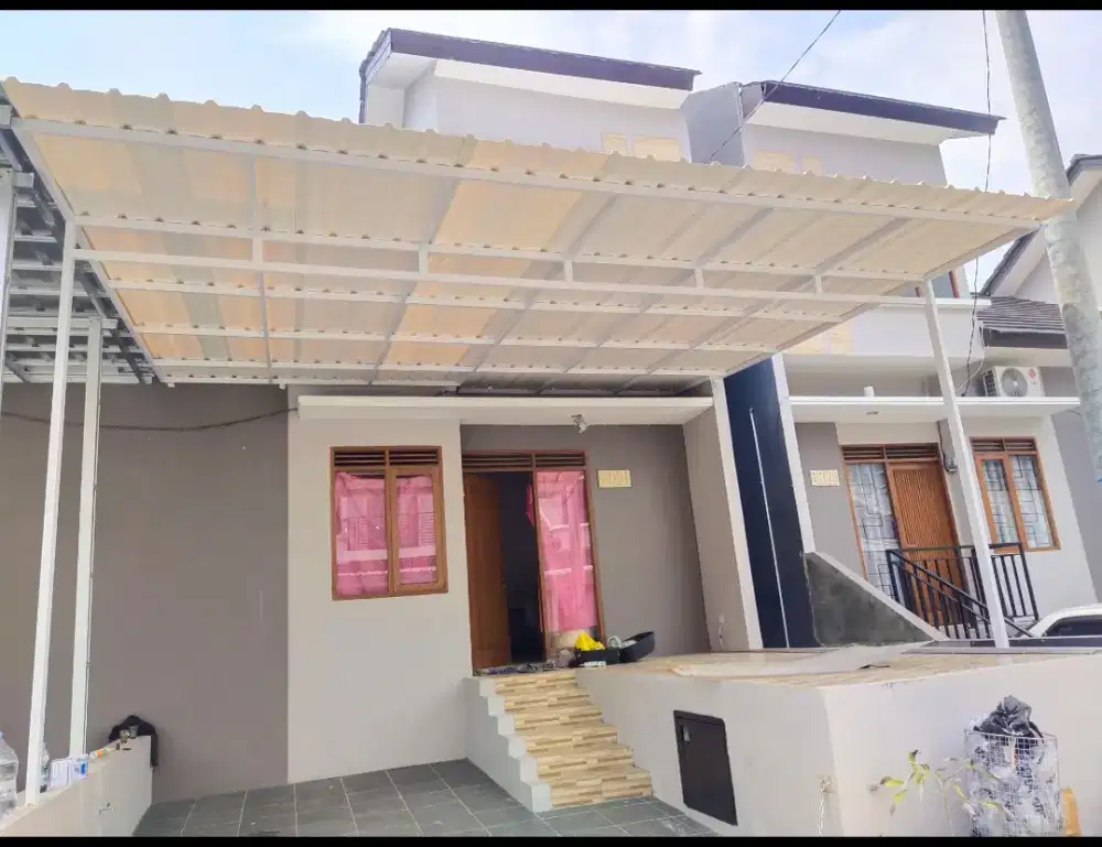 Kanopi Alderon RS Singel + Rangka Besi Holo Galvanis